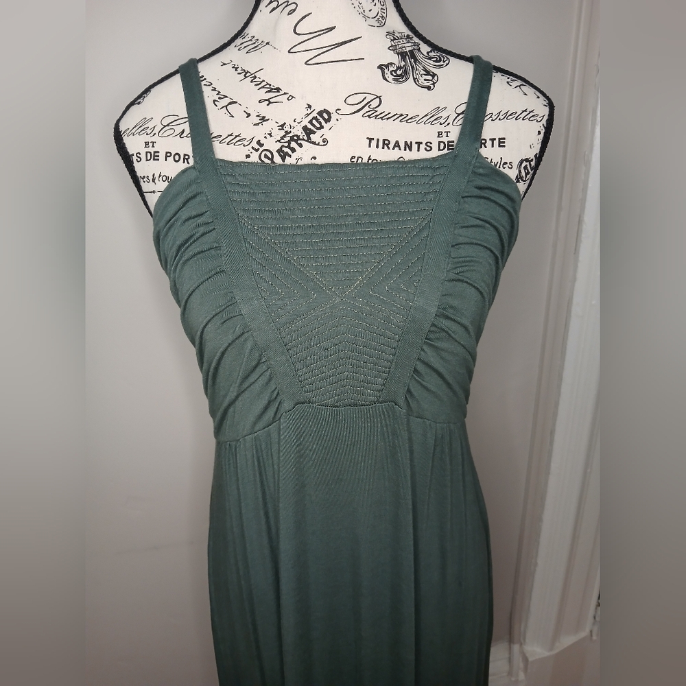 army green maxi dress